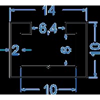Алюминиевый станочный профиль 14x10