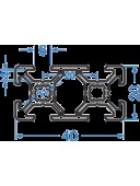 Алюминиевый станочный профиль 20x40