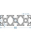 Алюминиевый станочный профиль 20x60