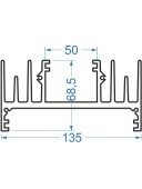 Алюминиевый радиаторный профиль 135x68,5