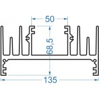 Алюминиевый радиаторный профиль 135x68,5