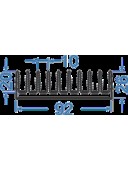 Алюминиевый радиаторный профиль 92x26