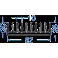 Алюминиевый радиаторный профиль 92x26