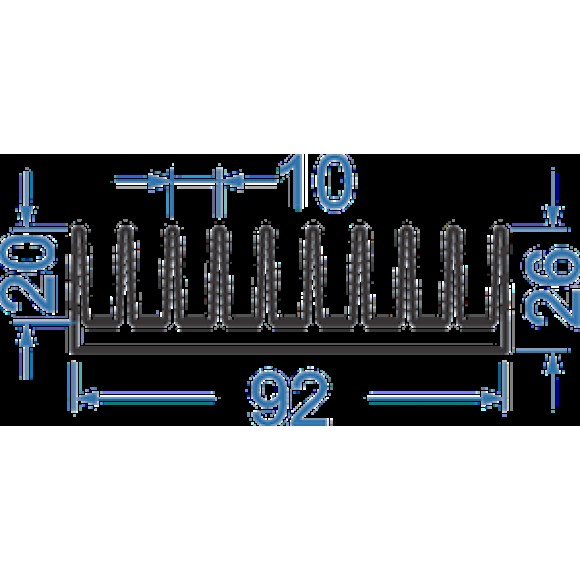 Алюминиевый радиаторный профиль 92x26