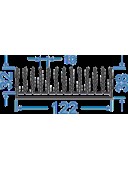 Алюминиевый радиаторный профиль 122x38