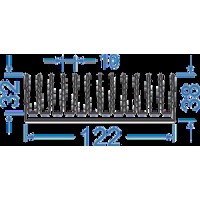 Алюминиевый радиаторный профиль 122x38